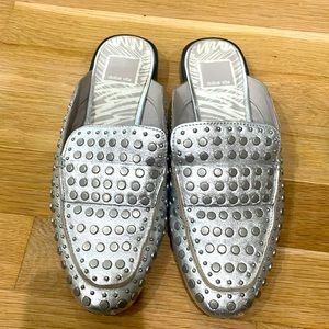 Dolce Vita Chrome silver studded Loafers